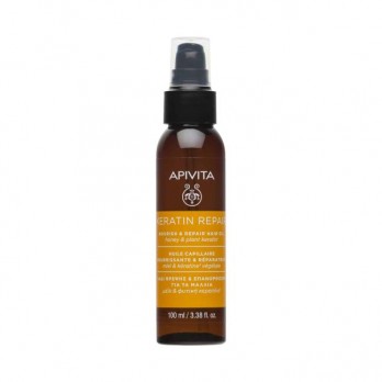 Apivita Keratin Repair Hair Oil 100ml | Λάδι Θρέψης & Επανόρθωσης για τα Μαλλιά με Μέλι & Φυτική Κερατίνη