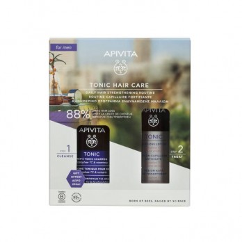 Apivita Tonic Hair Loss Lotion Λοσιόν κατά της Τριχόπτωσης 150ml & Δώρο Men's Tonic Shampoo Τονωτικό Σαμπουάν για Άνδρες 250ml 