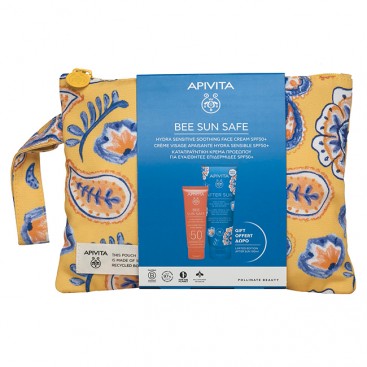 Apivita Bee Sun Safe Hydra Sensitive Soothing Face Cream SPF50 Καταπραϋντική Αντηλιακή Κρέμα Προσώπου για Ευαίσθητες Επιδερμίδες  50ml & Δώρο After Sun 100ml