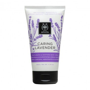 Apivita Caring Lavender Body Cream 150ml | Ενυδατική & Καταπραϋντική Κρέμα Σώματος / Υποαλλεργική με Λεβάντα