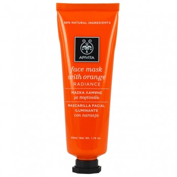 Apivita Face Mask With Orange 50ml | Μάσκα Λάμψης Προσώπου με Πορτοκάλι για Όλους τους Τύπους Επιδερμίδας 