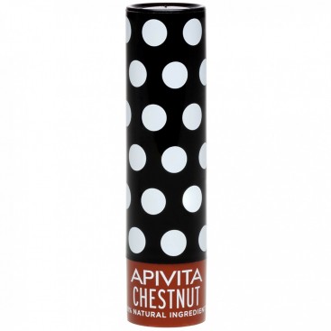 Apivita Lip Care Chestnut 4,4g | Ενυδατικό Στικ Χειλιών με Κάστανο με Ελαφριά Σοκολατί Απόχρωση