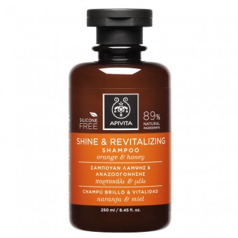 Apivita Shine & Revitalizing Shampoo 250ml | Σαμπουάν Λάμψης & Αναζωογόνησης με Πορτοκάλι και Μέλι