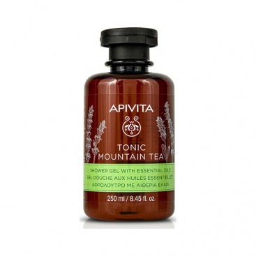 Apivita Tonic Mountain Tea Shower Gel 250ml | Αφρόλουτρο με Περγαμόντο & Πράσινο Τσάι