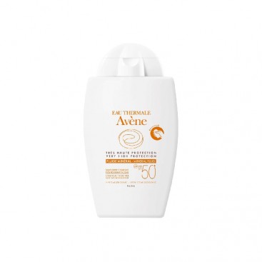 Avene Fluide SPF50+ Mineral 40ml | Αντιηλιακή Κρέμα Προσώπου για την Ευαίσθητη Επιδερμίδα