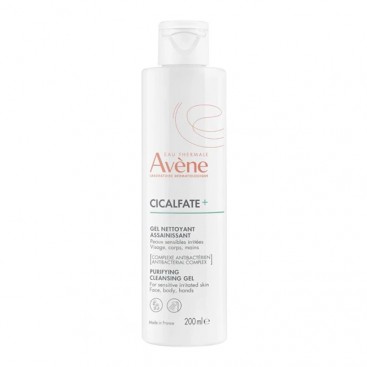 Avene Cicalfate+ Gel Nettoyant Assainissant 200ml | Εξυγιαντικό Τζελ Καθαρισμού για Ευαίσθητο & Ερεθισμένο Δέρμα