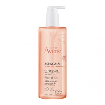 Avene Xeracalm Nutrition Gel Nettoyant 500ml | Τζελ Καθαρισμού για Πρόσωπο & Σώμα