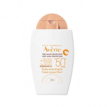 Avene Mineral Fluide SPF50+ Teinte 40ml | Αντιηλιακή Κρέμα Προσώπου για την Ευαίσθητη Επιδερμίδα με Χρώμα