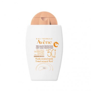 Avene Mineral Fluide SPF50+ Teinte 40ml | Αντιηλιακή Κρέμα Προσώπου για την Ευαίσθητη Επιδερμίδα με Χρώμα