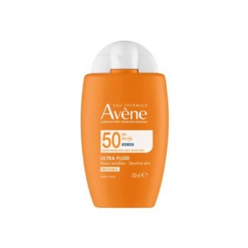 Avene Ultra Fluid Invisible SPF50 50ml | Αντηλιακή Κρέμα Προσώπου & Λαιμού Λεπτόρρευστης Υφής Χωρίς Άρωμα