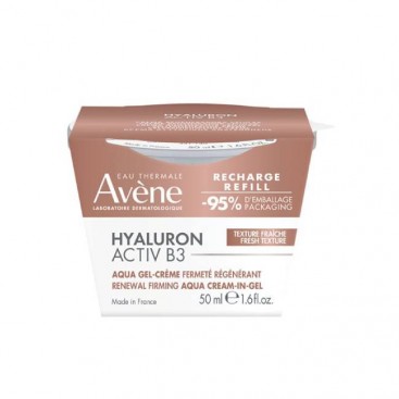 Avène Hyaluron Activ B3 Aqua Gel Cream Regeneration Cellulaire Eco Refill 50ml | Κρέμα-Τζελ Κυτταρικής Ανανέωσης με Νιασιναμίδη & Υαλουρονικό Οξύ, Ανταλλακτικό