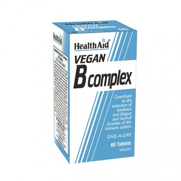 Health Aid Vegan B-Complex 60tabs | Συμπλήρωμα Διατροφής με Σύμπλεγμα Βιταμινών Β 