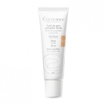 Avene Couvrance Fond deTeint Correcteur Fluide SPF20 No2.5 Beige 30ml | Υγρό Διορθωτικό Make up για Μέτριες Δερματικές Ατέλειες