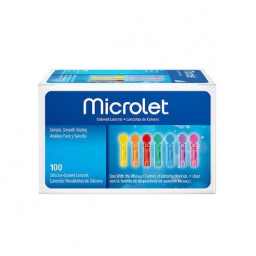 Bayer Microlet Βελόνες Σακχάρου, 100τμχ.