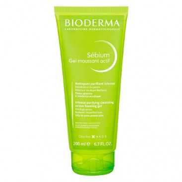 Bioderma Sebium Gel Moussant Actif 200ml | Αφρίζον Τζελ Καθαρισμού για Μεικτές & Λιπαρές Επιδερμίδες με Τάση Ακμής