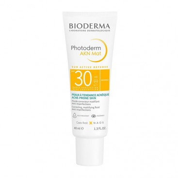 Bioderma Photoderm AKN Mat Fluid SPF30 40ml | Αντιηλιακή Κρέμα Προσώπου για Μεικτό-Λιπαρό Δέρμα με Τάση Ακμής