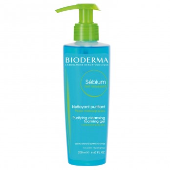 Bioderma Sebium Gel Moussant 200ml | Απαλό Αφρίζον Τζελ Καθαρισμού για Μικτές και Λιπαρές Επιδερμίδες 