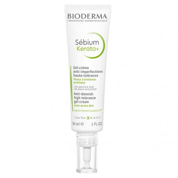 Bioderma Sebium Kerato+ 30ml | Κρέμα Προσώπου σε Μορφή Τζελ για Επιδερμίδες με Τάση Ακμής