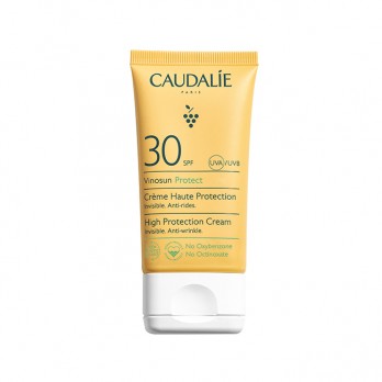 Caudalie Vinosun Protect High Protection Cream SPF30 50ml | Αντιρυτιδική Αντηλιακή Κρέμα για Πρόσωπο και Λαιμό