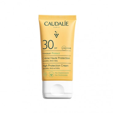 Caudalie Vinosun Protect High Protection Cream SPF30 50ml | Αντιρυτιδική Αντηλιακή Κρέμα για Πρόσωπο και Λαιμό