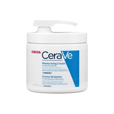 CeraVe Moisturising Cream For Dry To Very Dry Skin Pump 454g | Ενυδατική Κρέμα για Ξηρό έως Πολύ Ξηρό Δέρμα 