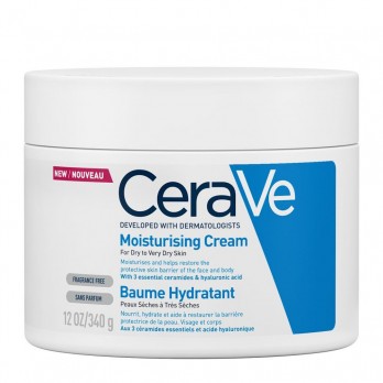 CeraVe Moisturising Cream 340g | Ενυδατική Κρέμα Προσώπου & Σώματος για το Ξηρό Δέρμα