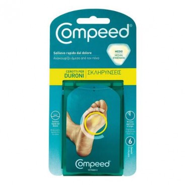 Compeed Callus Medium 6τμχ |Μεσαία Επιθέματα για Σκληρύνσεις 