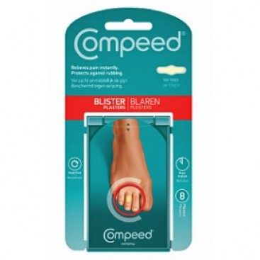 Compeed Blister on Toes 8τμχ | Επιθέματα για Φουσκάλες στα Δάχτυλα των Ποδιών 