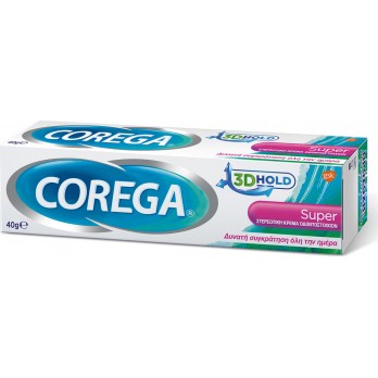 Corega 3D Hold Super 40gr | Στερεωτική Κρέμα Τεχνητής Οδοντοστοιχίας 