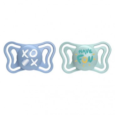 Chicco Physio Forma Light 6-16m, Blue 2τμχ | Πιπίλα Σιλικόνης Μπλε από 6-16 μηνών 