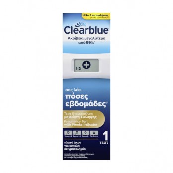 Clearblue Pregnancy Test With Weeks Indicator 1τμχ | Τεστ Εγκυμοσύνης με Δείκτη Σύλληψης 