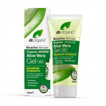 Dr.Organic Aloe Vera Gel Double Strength 200ml | Ενυδατικό Τζέλ Σώματος με Αλόη Βέρα