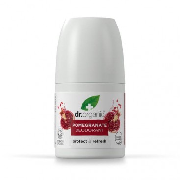 Dr. Organic Pomegranate Deodorant 50ml | Αποσμητικό σε Μορφή Roll-on με Βιολογικό Ρόδι