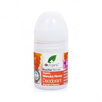 Dr. Organic Manuka Honey Deodorant 50ml | Aποσμητικό σε Μορφή Roll-on με Βιολογικό Μέλι Μανούκα