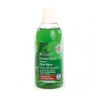 Dr.Organic Aloe Vera Mouthwash 500ml  | Στοματικό Διάλυμα με Αλόη Βέρα