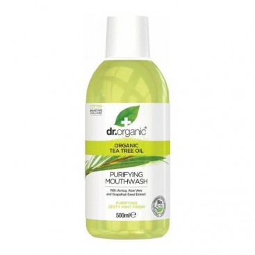 Dr. Organic Tea Tree Mouthwash 500ml | Στοματικό Διάλυμα με Τεϊόδεντρο