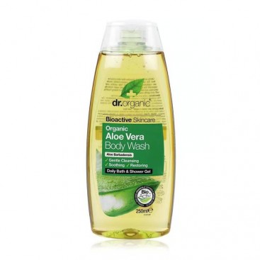 Dr.Organic Aloe Vera Body Wash 250ml | Αφρόλουτρο με Βιολογική Αλόη Βέρα