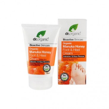 Dr. Organic Manuka Honey Foot & Heel Cream 125ml | Κρέμα Ποδιών & Πελμάτων με Βιολογικό Μέλι Μανούκα 