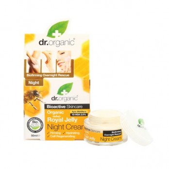 Dr. Organic Royal Jelly Night Cream 50ml | Κρέμα Νύχτας Mε Βιολογικό Βασιλικό Πολτό 