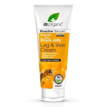 Dr. Organic Royal Jelly Leg & Vein Cream 200ml | Κρέμα για Κουρασμένα Πόδια με Βιολογικό Βασιλικό Πολτό