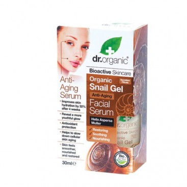 Dr. Organic Snail Gel Facial Serum 30ml | Ορός Αντιγήρανσης Προσώπου με Έκκριμα Σαλιγκαριού