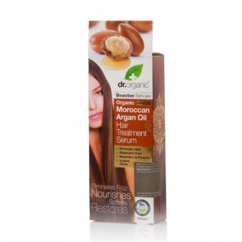 Dr. Organic Moroccan Argan Oil Hair Treatment Serum 100ml | Λάδι Μαλλιών με Βιολογικό Έλαιο Αργκάν 