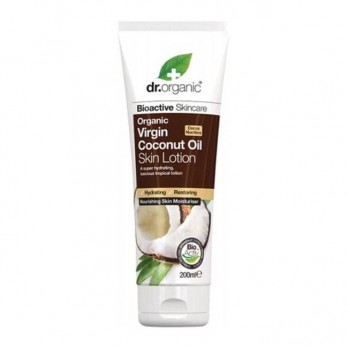 Dr. Organic Virgin Coconut Oil Skin Lotion 200ml | Ενυδατικό Αντιγηραντικό Γαλάκτωμα Σώματος με Βιολογικό Έλαιο Καρύδας