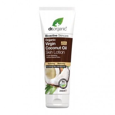 Dr. Organic Virgin Coconut Oil Skin Lotion 200ml | Ενυδατικό Αντιγηραντικό Γαλάκτωμα Σώματος με Βιολογικό Έλαιο Καρύδας