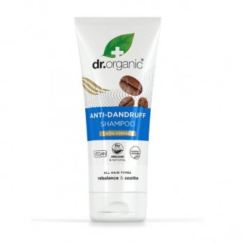 Dr. Organic Coffee Anti Dandruff Shampoo 200ml | Σαμπουάν κατά της Πιτυρίδας με Βιολογικό Καφέ & Έλαιο Μέντας