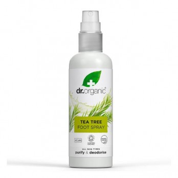 Dr. Organic Tea Tree Foot Spray 100ml | Αποσμητικό Σπρέι Ποδιών με Έλαιο Τεϊόδεντρου