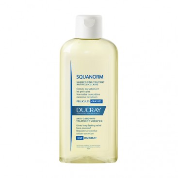 Ducray Squanorm Shampoo 200ml | Αντιπιτυριδικό Σαμπουάν Αγωγής Κατά της Λιπαρής Πιτυρίδας 