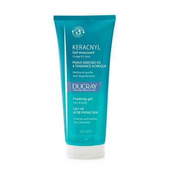 Ducray Keracnyl Gel Moussant 200ml | Καθαριστικό Προσώπου & Σώματος για Ακνεικά Δέρματα 