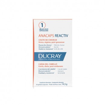 Ducray Anacaps Reactiv 30caps |  Συμπλήρωμα Διατροφής για την Αντιδραστική Τριχόπτωση