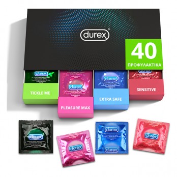 Durex Surprise Me Variety Pack 40τμχ |  Ποικιλία με Επιλεγμένα Προφυλακτικά σε Premium Κασετίνα